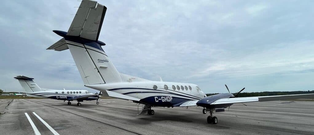 Good Spirit Air King Air B200 and B300 on the ramp