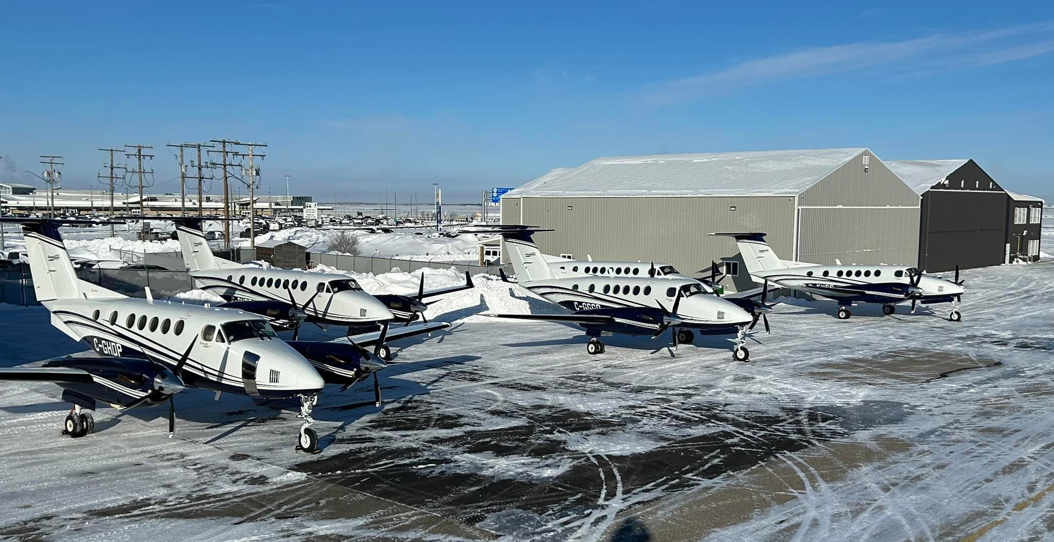 Good Spirit Air King Air landing in winter conditions